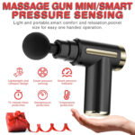 4-in-1 Gun Massager | 6 Speed C-Type Massager For Deep Tissue Massage | Portable Handheld Electric Body Therapy for Pain Relief, Relaxation & Muscle Recovery (Random Color)