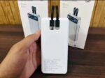 66W Fast Charging 20,000mAh Power Bank with Built-in Cables (White) - Image 2