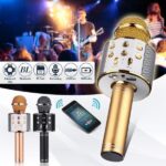 Bluetooth Microphone Karaoke Wireless Microphone Professional Speaker Handheld Microfone Player Singing Recorder Mic WS-858 KTV Microphone and Hifi Speaker - Image 5