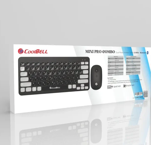 CoolBELL KM300e Mini Pro Combo Wireless Keyboard & Mouse