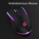 HP M160 Optical USB Wired Gaming Mouse - High Precision 1000 DPI - 7 Colors LED Rainbow Light - Ergonomic Design for Office, Home, Laptop, and PC Use - 3 Buttons for Smooth Control - Image 2