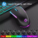 HP M160 Optical USB Wired Gaming Mouse - High Precision 1000 DPI - 7 Colors LED Rainbow Light - Ergonomic Design for Office, Home, Laptop, and PC Use - 3 Buttons for Smooth Control - Image 3