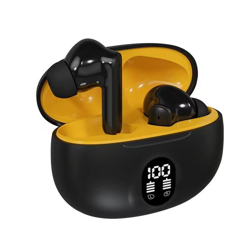 Professional Display Earbuds STEREO 895B Wireless Bluetooth Earbuds | Mic in-Ear Headphones with LED Display | Type C Fast Charging | Bluetooth 5.3 for Android/iPhone ( With Cable - With Box - Random Color ) - Image 4