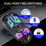 SA-1 Dual Mode Wireless Gaming Mouse | Lightweight RGB Optical Mouse with Bluetooth & 2.4GHz Wireless - Image 5