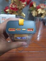 Transparent Power Bank 20000 mAh With Emergency Lights Digital Display Black Colour Fast Charging Portable Charger - Image 6