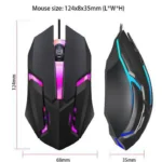 X1 Mouse - USB Optical Gaming Mouse With 7 Color LED Light 3D Style Wired Computer Mouse in Stock for Laptop Office Promotional Gift Mouse - Image 2