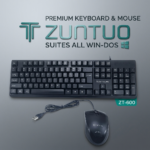 ZT-600 Wired Corded Keyboard and Dan Combo Mouse with a Compact Design