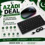 Azadi Deal - HP RGB Wireless Bluetooth + K-1000 78 Keys Ultra Thin USB