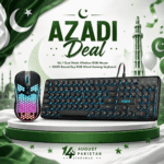 Azadi Deal - SA-1 Dual Mode Wireless RGB + H30S Round Key RGB Wired Gaming Keyboard